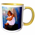 thumbnail image 1 of 3drose, Angel, 11oz Two-tone Yellow Mug, 1 of 6