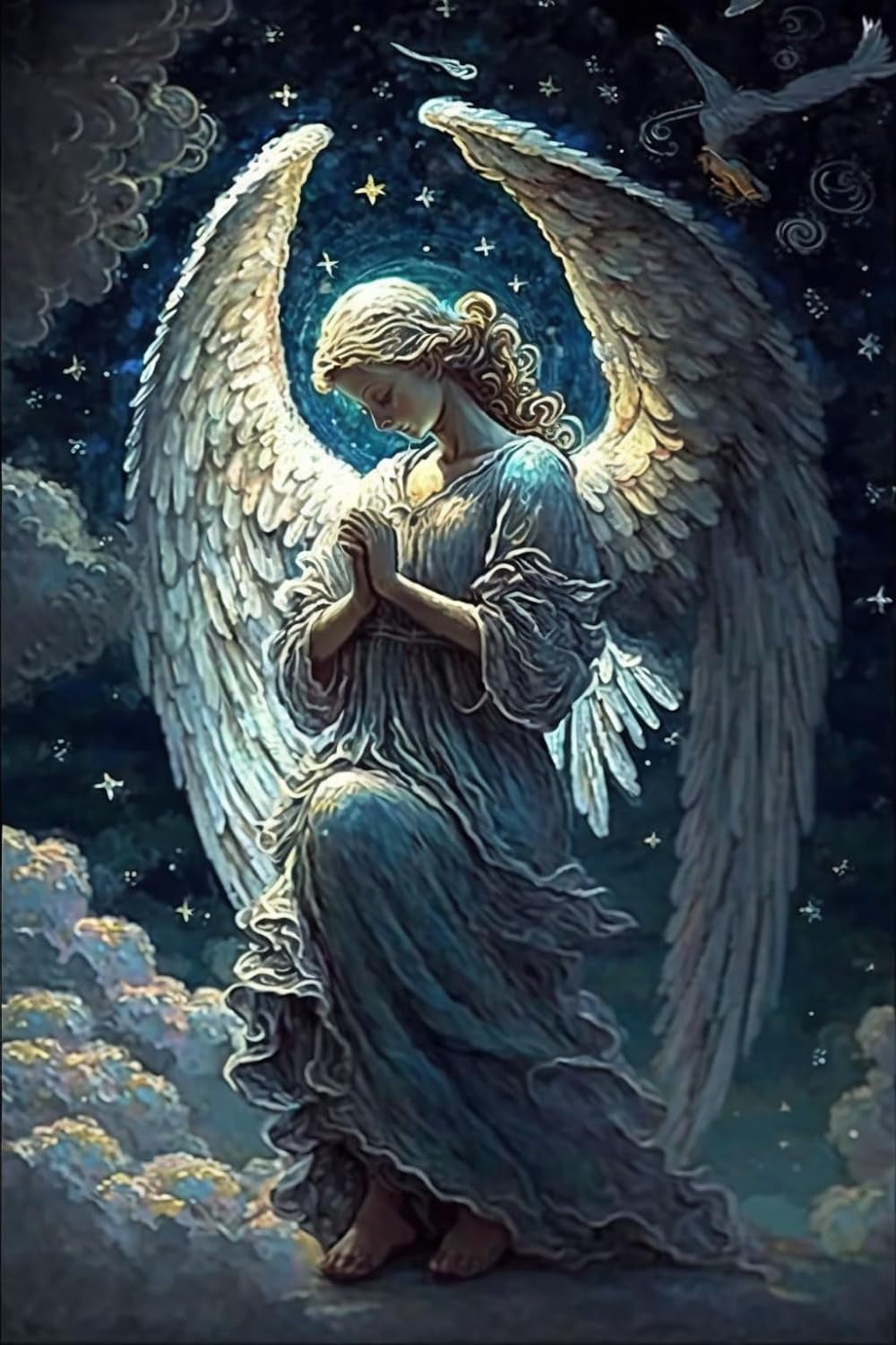 Angel Abstract Painting - 1000 Pieces High Difficulty Wooden Jigsaw ...