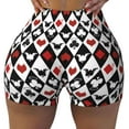 thumbnail image 1 of Angel And Devil Grid Poker Playing Cards Workout Shorts For Women Scrunch Butt Lifting Yoga Gym Seamless Booty Biker Shorts Small, 1 of 9
