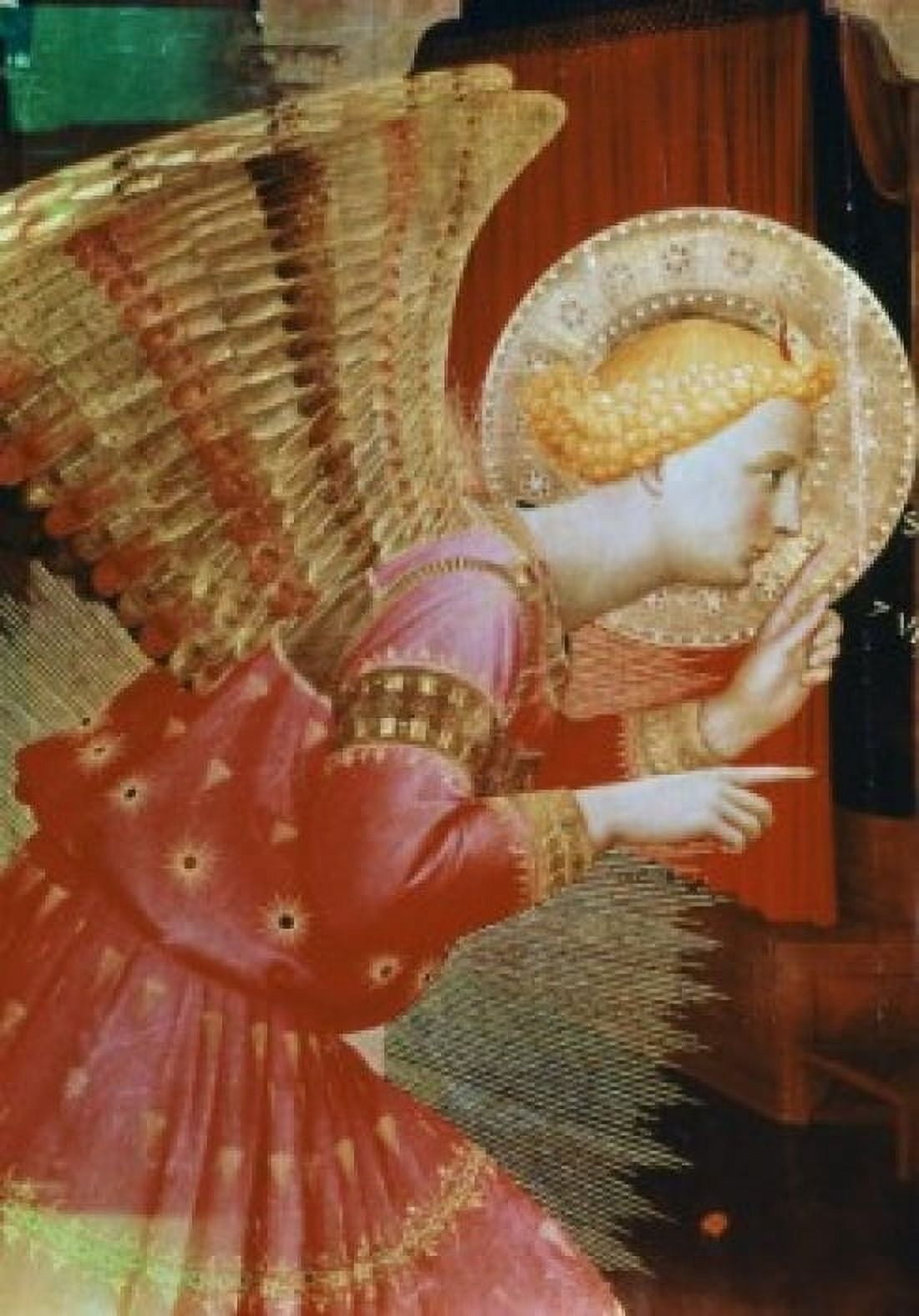 Angel Of The Annunciation - Detail C14321433 Fra Angelico (ca1395-1455 Italian) Temperawood Panel Museo Diocesano Cortona Italy Canvas Art - Fra Angelico (24 x 36)