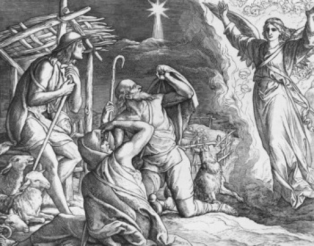 Angel Appearing to the Shepherds Julius Schnorr von Carolsfeld (1794-1872 German) Canvas Art - Julius Schnorr von Carolsfeld (24 x 36)