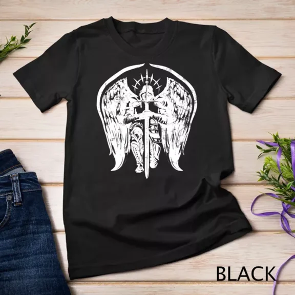 Angel Archangel Michael Christian Warrior Gift Unisex T-Shirt Unisex S-5XL Hot Trending Shirt, Vintage Birthday Gift