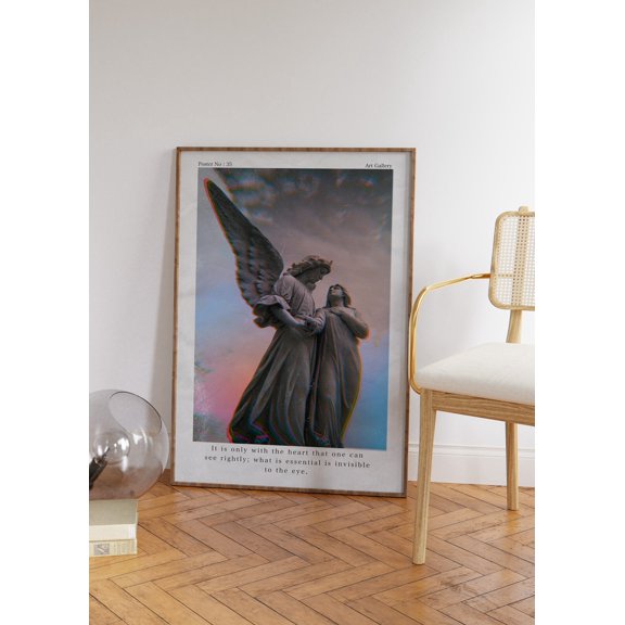 Angel Aura 70s Retro Poster Unframed Paper Print