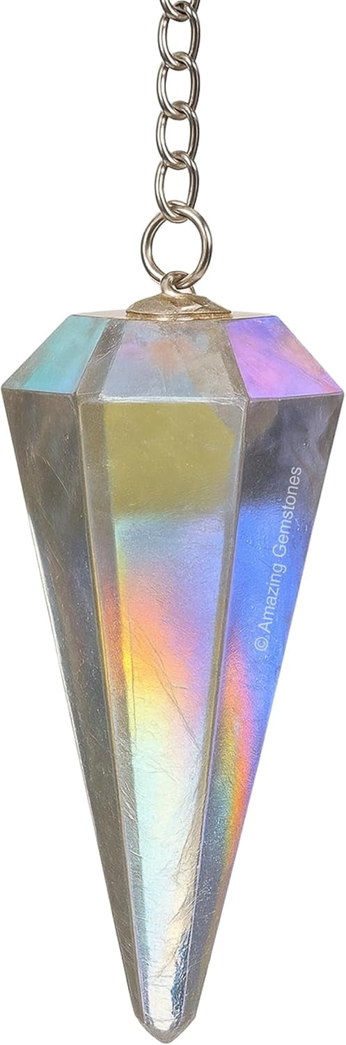 Angel Aura Quartz Crystal Pendulum for Divination - Dowsing Crystals ...