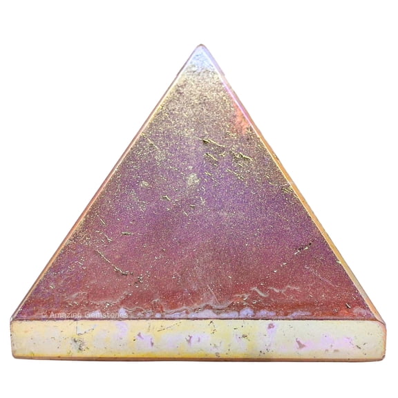 Angel Aura Quartz Pyramid Crystal Healing Stones - 1" Inch