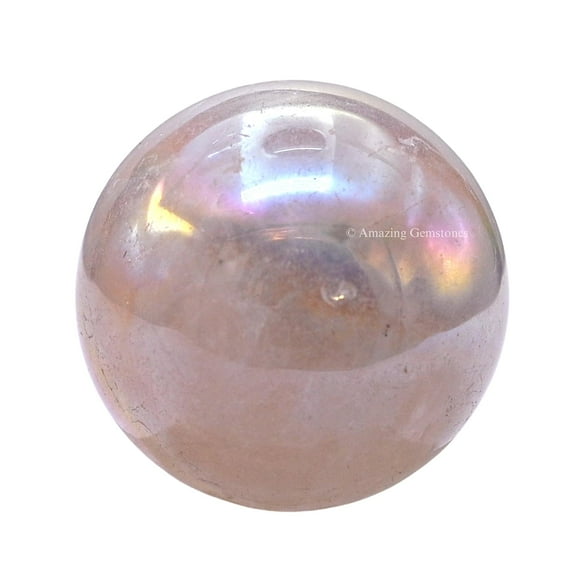 Angel Aura Rose Quartz Crystal Ball Sphere 1" Inches