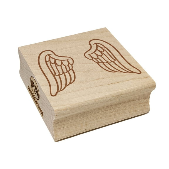 Angel Bird Wings Square Rubber Stamp Stamping Scrapbooking Crafting - Small 1.25in
