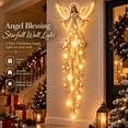 thumbnail image 1 of Angel Blessing Wall Light, Glowing Cascading Christmas Angel Decoration, 3D Molded Prayer Figure with Soft LED Illumination for Living Room, Entryway, Mantel Decor, 1 of 9