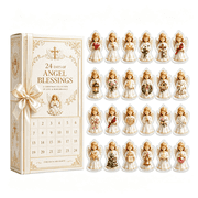 Angel Blessings Advent Calendar 2026, 24 PCS 2D Flat Christmas Ornaments, Christmas Countdown Calendar, Uniquee Christmas Tree Decorations for Lovers Family, Holiday Decor Gift