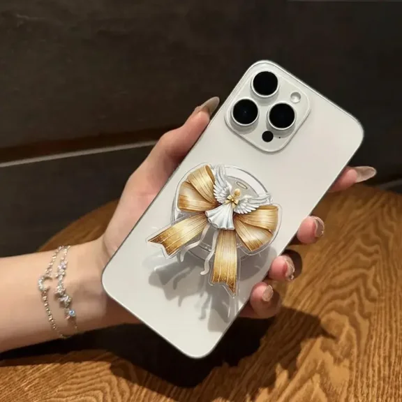Angel Bow Magsafe Phone Grip, Magnetic Phone Holder, Aesthetic Phone Accessory, Perfect Gift for Christmas