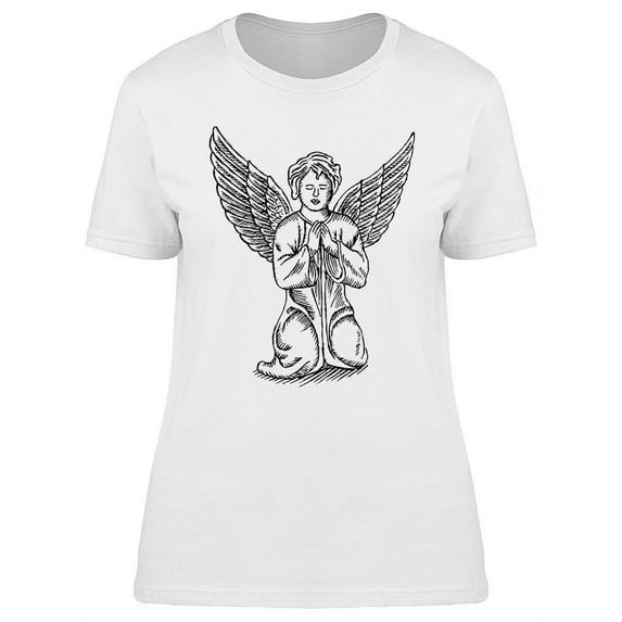 Angel Boy Sculpture T-Shirt Women -Image by Shutterstock, Female x-Large