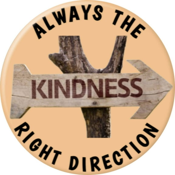 Angel Buttons 1.25 inch pin-back button Kindness