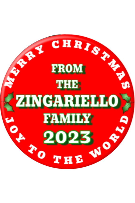 2.25 inch mirror-back button Christmas