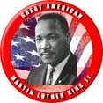 thumbnail image 1 of Angel Buttons 2.25 inch mirror-back button Martin Luther king Jr. Day, 1 of 3