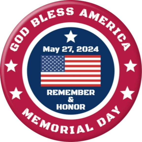 Angel Buttons 2.25 magnet-back button Memorial Day