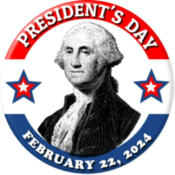 Angel Buttons 2.25 magnet-back button President's Day