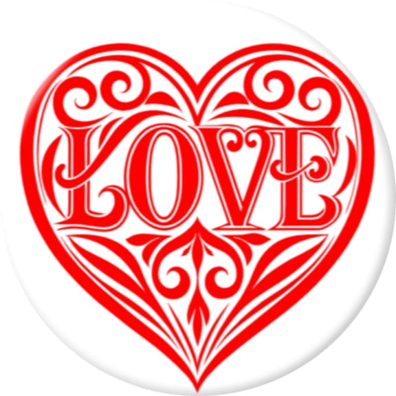 Angel Buttons 3 inch magnet-back button Love