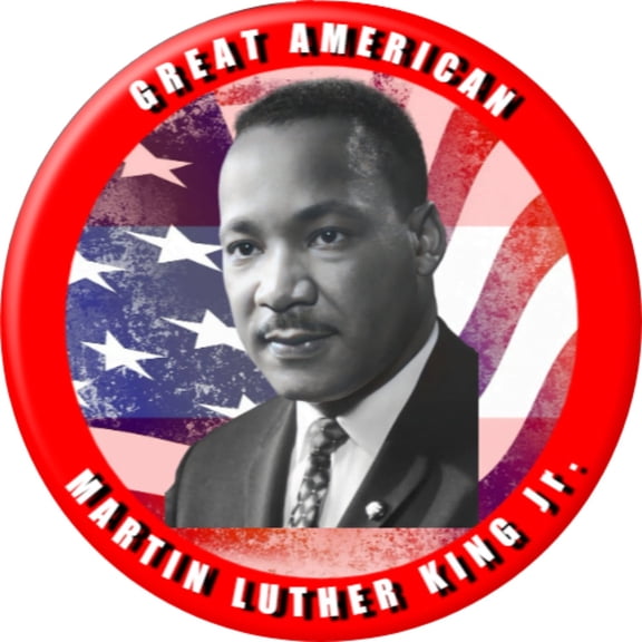 Angel Buttons 3 inch magnet bar-back button Martin Luther King Jr. Day
