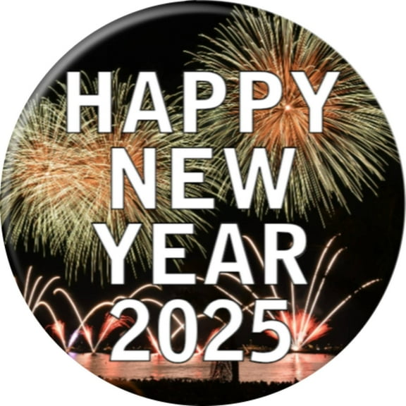 Angel Buttons 3 inch magnet bar-back button New Years 2025