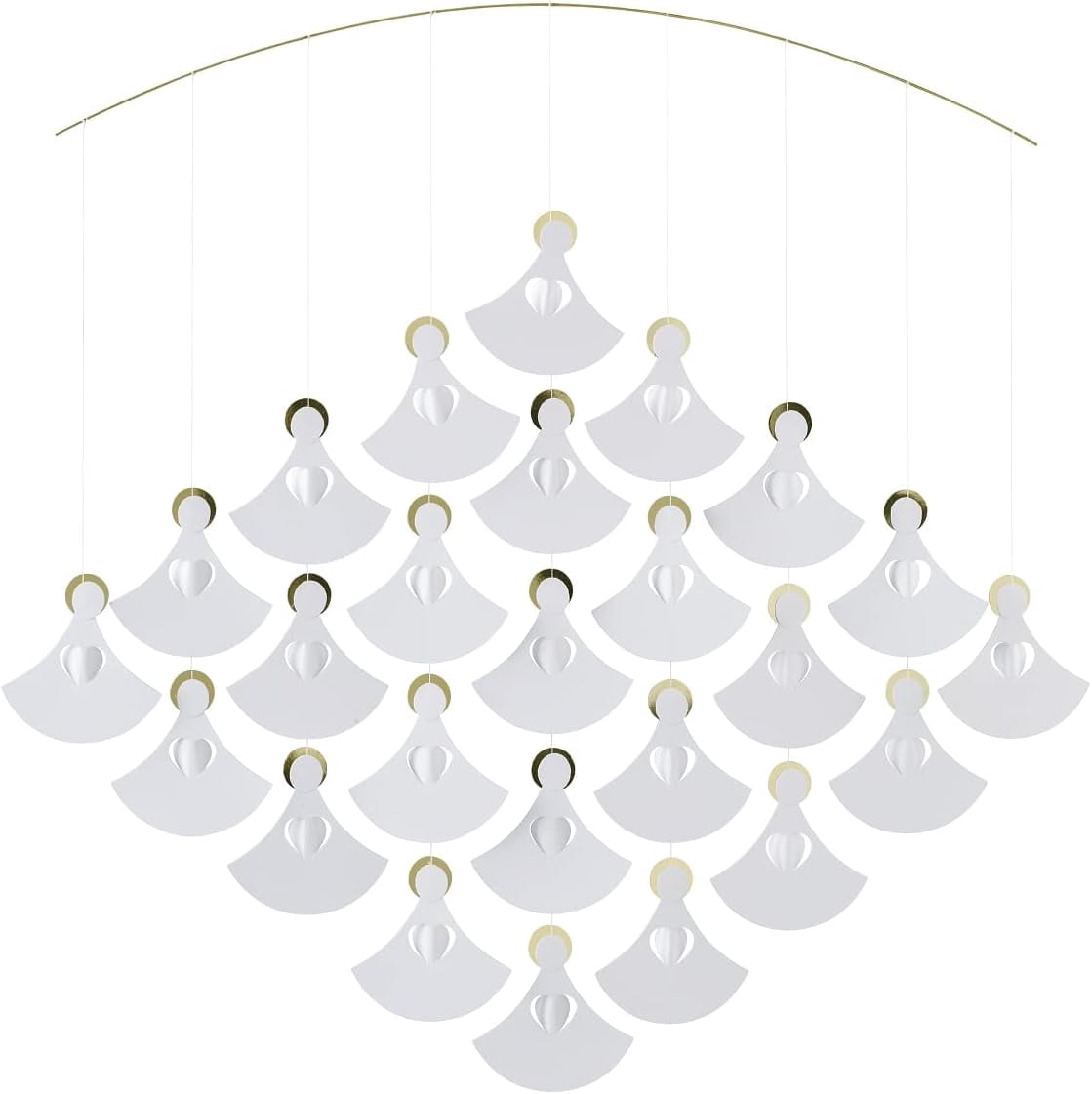 Flensted Angel Chorus Hanging Mobile - 25 Angels, Handmade In Denmark, 22 Inches, High Quality - View #7