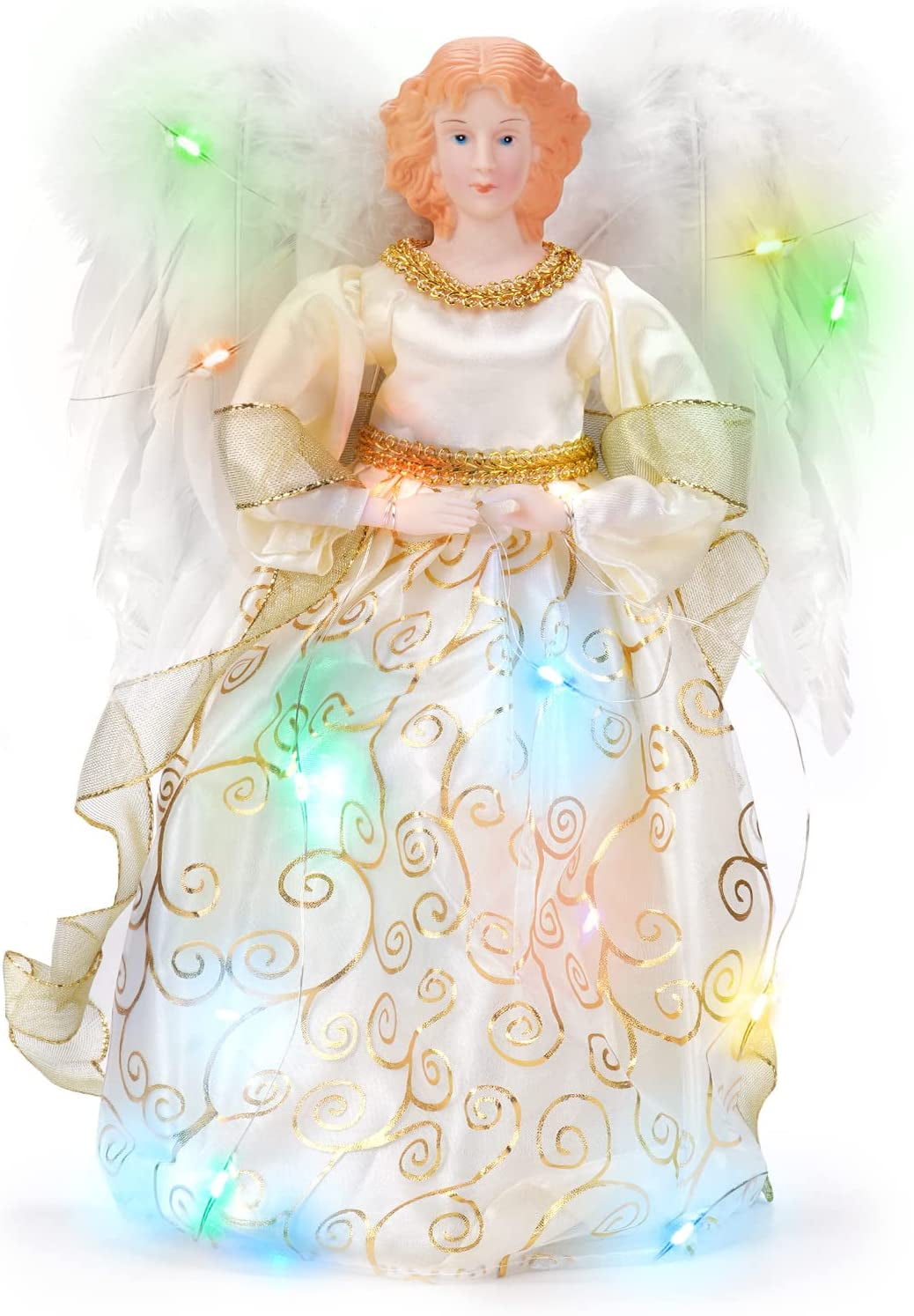 Angel Christmas Tree Topper,Adorable Led Lighted Xmas Angels Trees