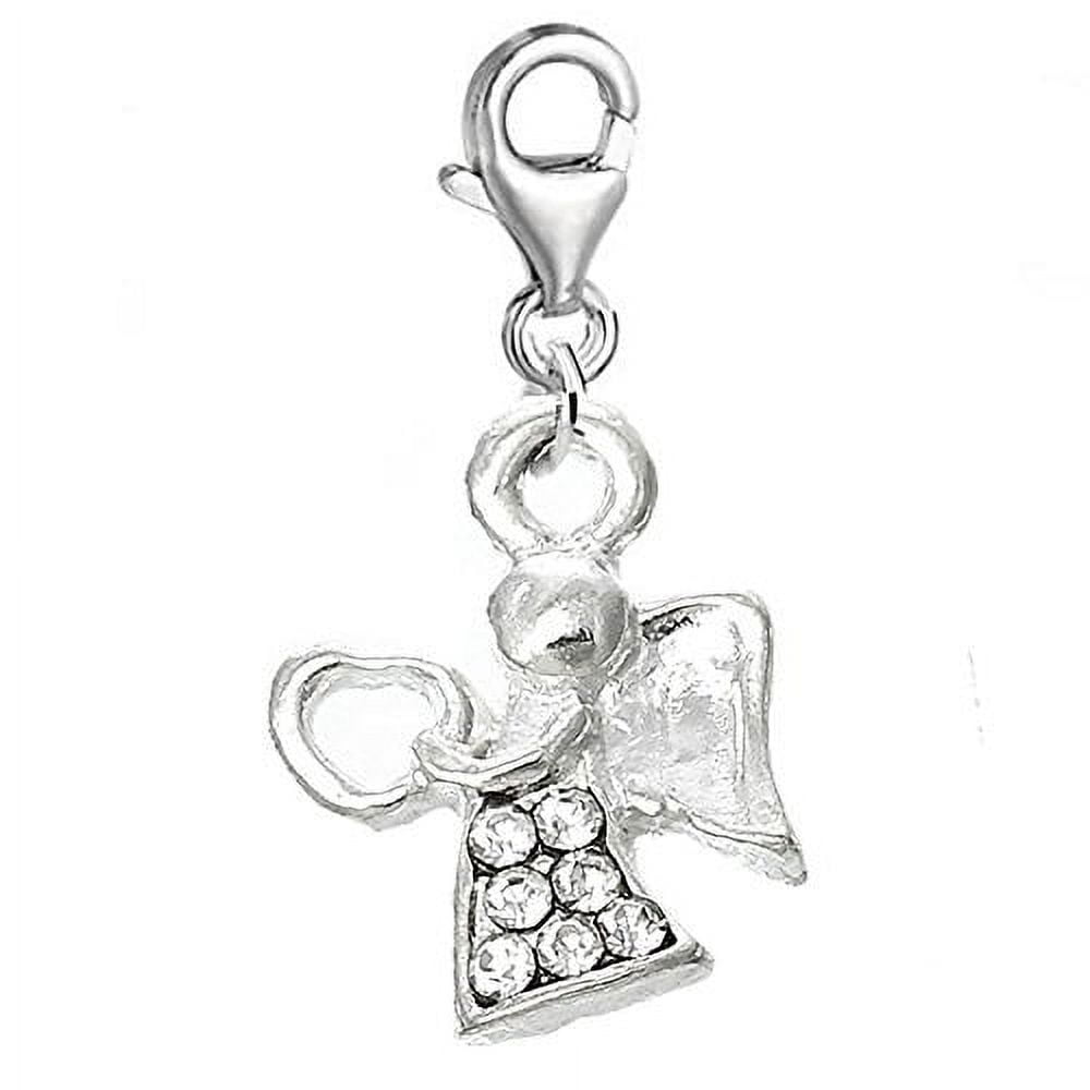 SEXY SPARKLES Angel Clip on for Bracelet Charm Pendant for European Charm Jewelry with Lobster Clasp