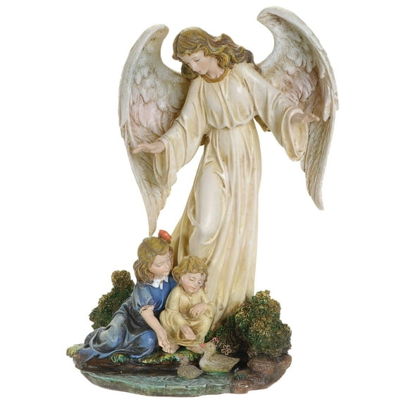 Angel Collection Joseph's Studio by Roman Exclusive Guardian Angel with Children Figurine, 8.5-Inch