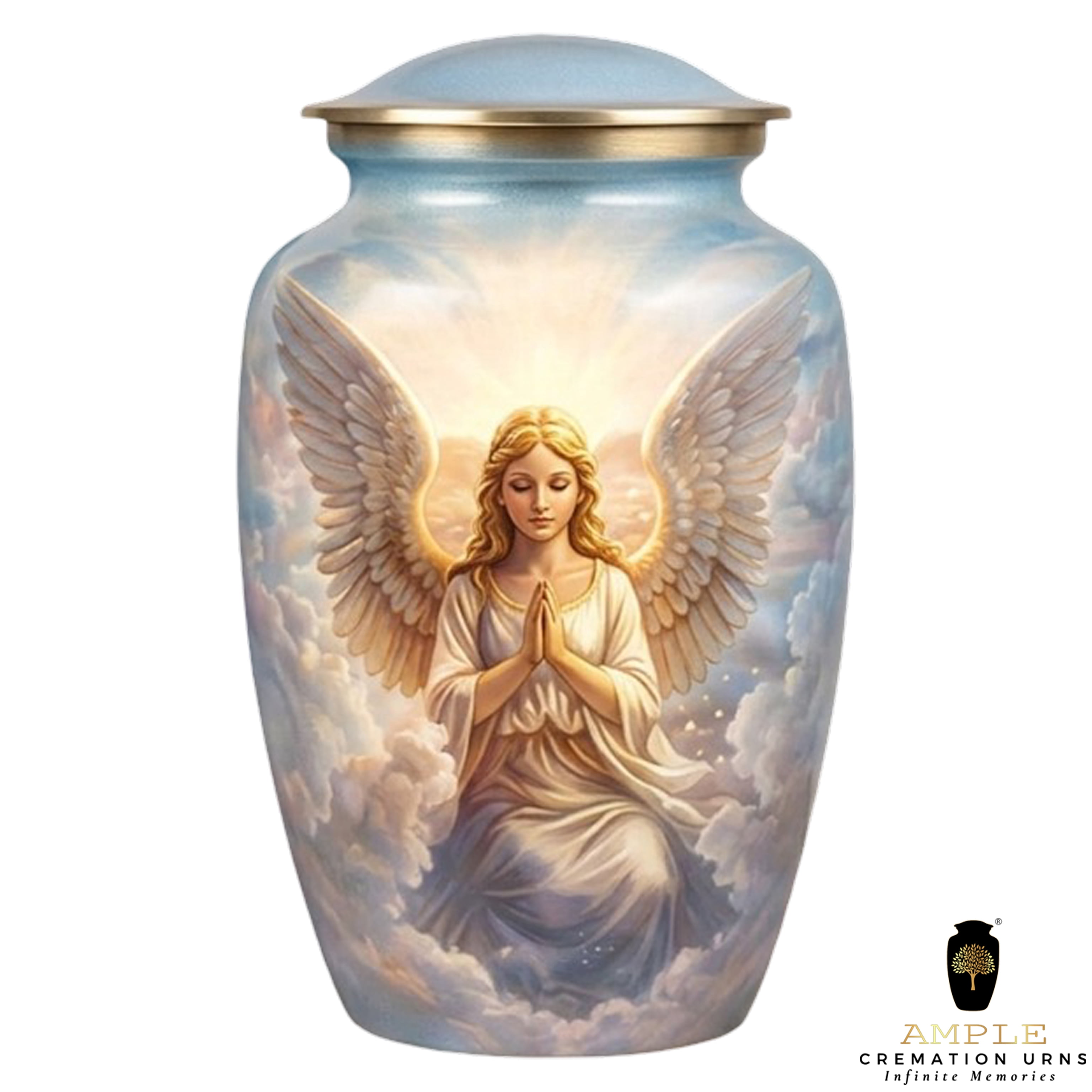 Angel Cremation Urn for Human Ashes Adult – Heavenly Memorial Funeral Urn