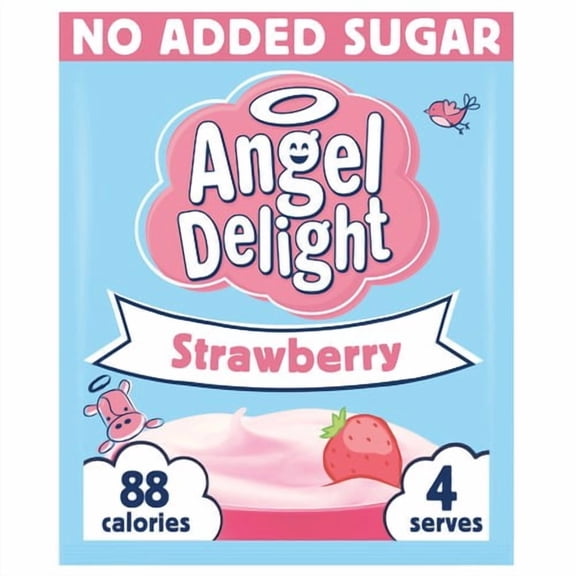 Angel Delight No Added Sugar Strawberry Instant Dessert Mix 47g, British Import (Pack of 3)