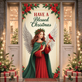 thumbnail image 1 of Angel Design Christmas Banner Decorative Angel Holiday Banner Cardinal Decoration Wings Design for Christmas Celebration Indoor Decor, 1 of 9
