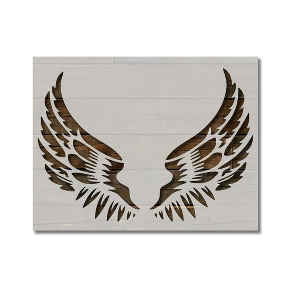 Angel Devil Bird Wings Wing Stencil Template Reusable 8.5 x 11 for Painting on Walls, Wood, Etc. By Stencilville