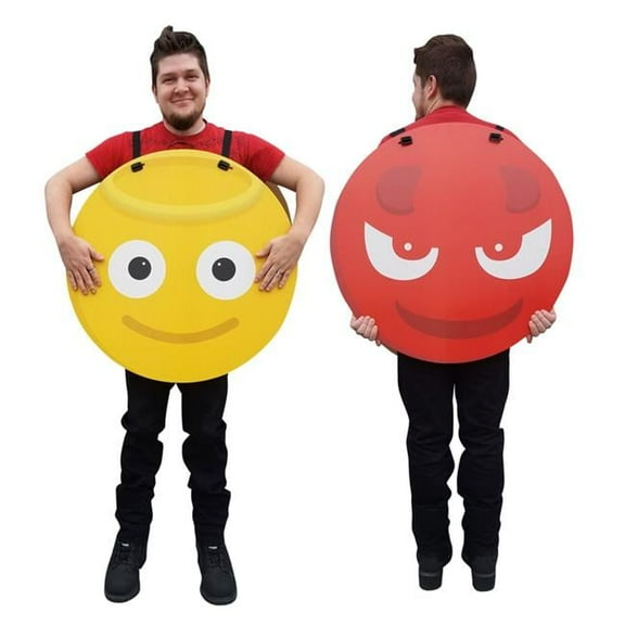Angel & Devil Emoji Costume Cardboard Standup - 27.5 x 27.5 in.