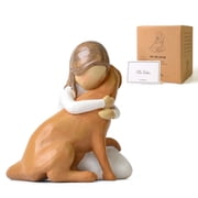 Lnrkai Angel Dog Figurine, Pet Memorial Home Decor Collection, Dog Passed Away Sympathy Remembrance Gift, Resin Hand-Sculpted Tabletop Sculpture Decor