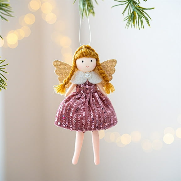 Angel Doll Pendants, Angel Hanging Ornaments for Christmas, New Year, Birthday, Wedding, Valentine's Day Party Decor, Christmas Tree Decorations