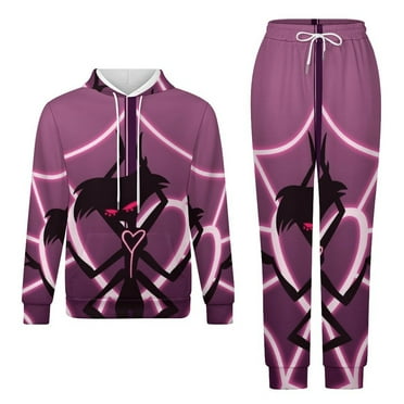 Angel Dust Hazbin Hotel Unisex Hoodies And Sweatpants Set Sweatshirts Jogger Pants Hooded Hoody Tracksuits Set Suit Winter Daily Adult Sweatsuit 2 Pcs