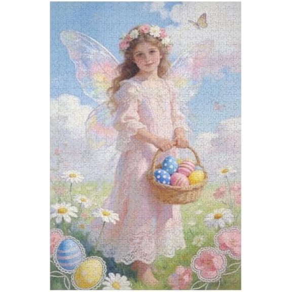 Angel Easter 500 Piece Jigsaw Puzzle for Adults, Religious Spring Artwork, Inspirational Family Game