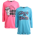 thumbnail image 1 of Angel Face Girls Nightgowns Soft Cozy Breathable Graphic Sleepshirts Dress for Girls 2 Pack, 1 of 7