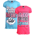 thumbnail image 1 of Angel Face Girls Nightgowns Soft Cozy Breathable Graphic Sleepshirts Dress for Girls 2 Pack, 1 of 5