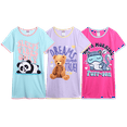 thumbnail image 1 of Angel Face Girls Nightgowns - 3 Pack Short Sleeve Girls Pajamas Shirts Night Dress Set (Sizes 8-14), 1 of 7