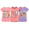 thumbnail image 1 of Angel Face Girls Nightgowns - 3 Pack Short Sleeve Girls Pajamas Shirts Night Dress Set (Sizes 8-14), 1 of 7