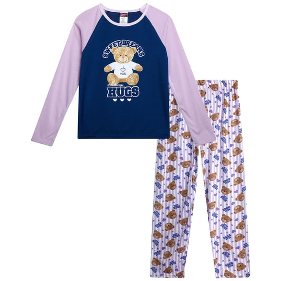 Angel Face Girls Pajama Set Soft Cozy Jersey Sleep Shirt and Pajama Pants for Girls 2 Piece