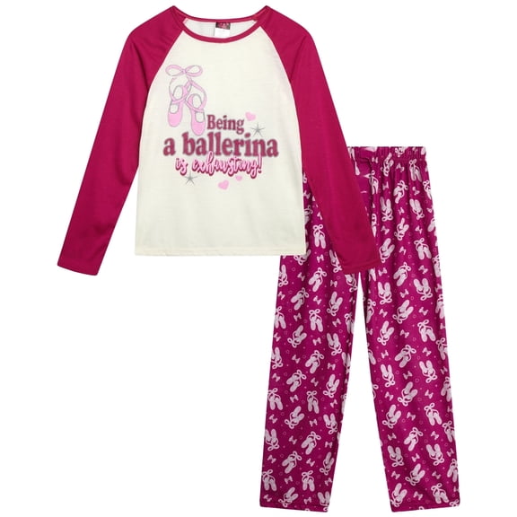 Angel Face Girls Pajama Set - 2 Piece Soft Cozy Jersey Sleep Shirt and Pajama Pants for Girls (7-12)