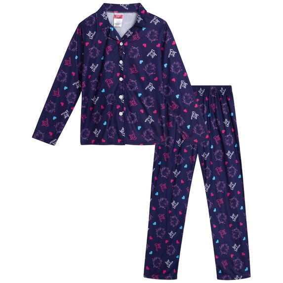Angel Face Girls Pajama Set - 2 Piece Soft Flannel Sleep Shirt and Pajama Pants for Girls (7-16)