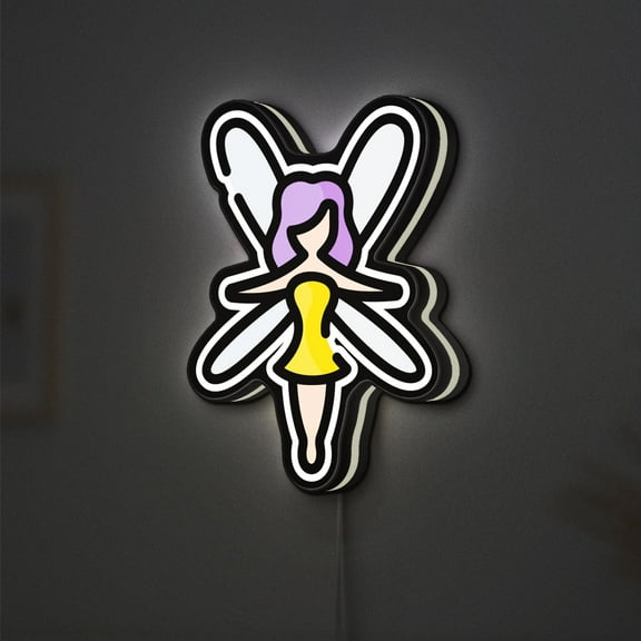 Angel Fairy 3D Novelty Light Box, Fantasy Holiday Lamp for Christmas Parties and Magical Birthday Decor (Width 12 inch, 30cm)