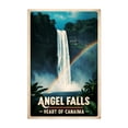 thumbnail image 1 of Angel Falls Vintage Travel Poster – World’s Tallest Waterfall - Bolívar Venezuela Illustration Waterfall Tropical Nature Travel Poster Scenic Vintage Poster Jungle Unframed Wall Art Print 4 x 6 inches, 1 of 60