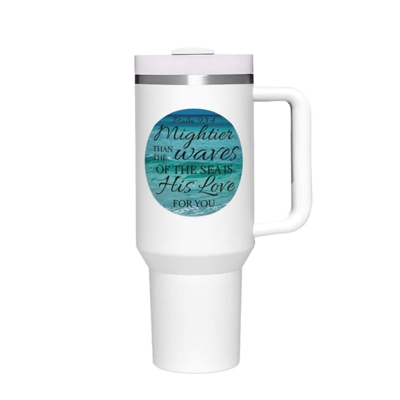 Angel Feathers Originals Mightier Than the Waves of the Sea Stainless Steel Tumbler