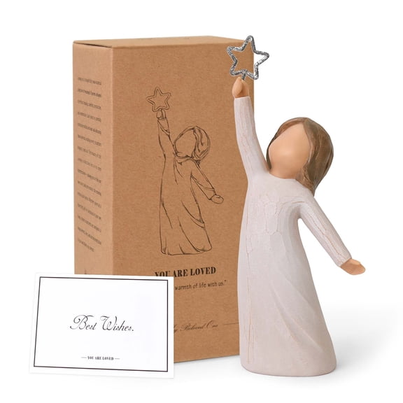 Angel Figurine with Star, Thoughtful Gift for Her, Inspirational Gift for Living Room, Bedroom, Office