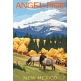 thumbnail image 1 of Angel Fire, New Mexico, Elk and Mountains (9x12 Wall Art Print, Home Decor), 1 of 3