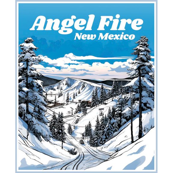 Angel Fire New Mexico Souvenir Decorative Vinyl Decal Sticker (4-Inch)
