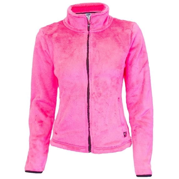 Angel Fleece Mock Jacket for Junior, Neon Pink & Black - Small